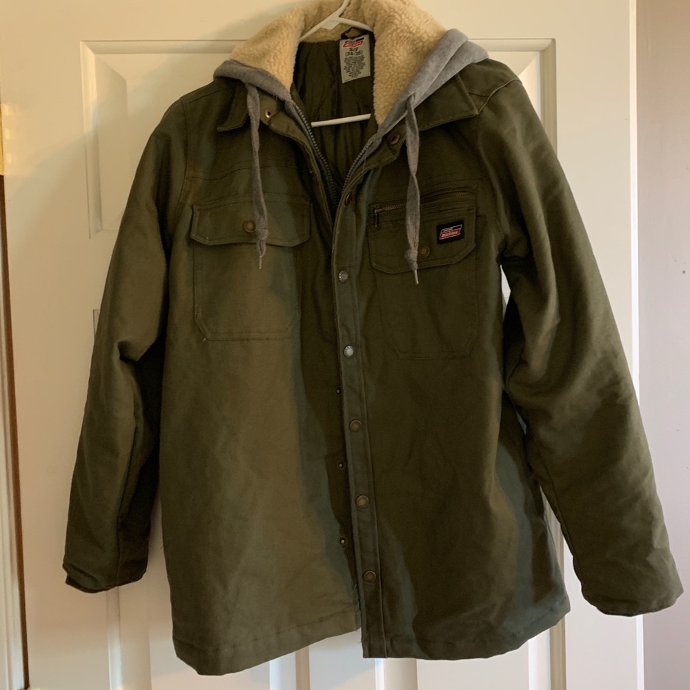 Men’s Dickies Jacket Sherpa Hood Size 34-36 SM